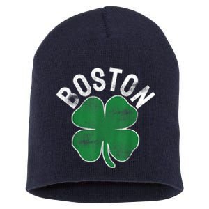 Boston Irish Shamrock St. Patrick's Day Short Acrylic Beanie