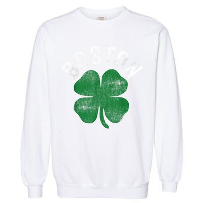 Boston Irish Shamrock St. Patrick's Day Garment-Dyed Sweatshirt