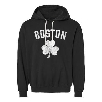 Boston Irish Shamrock St. Patrick's Day Garment-Dyed Fleece Hoodie