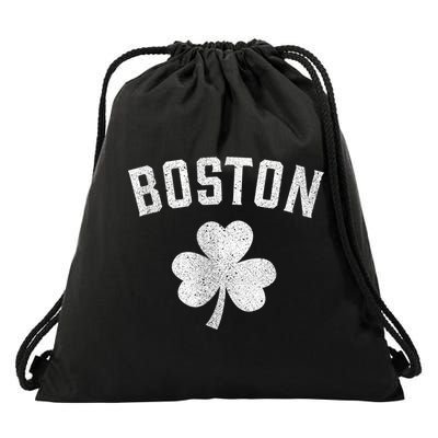 Boston Irish Shamrock St. Patrick's Day Drawstring Bag