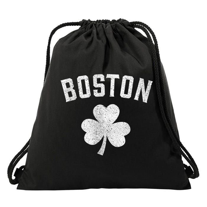 Boston Irish Shamrock St. Patrick's Day Drawstring Bag