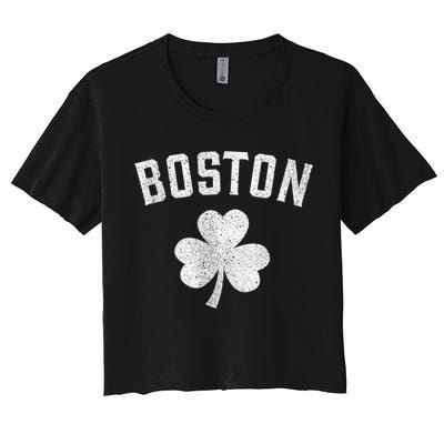 Boston Irish Shamrock St. Patrick's Day Crop Top