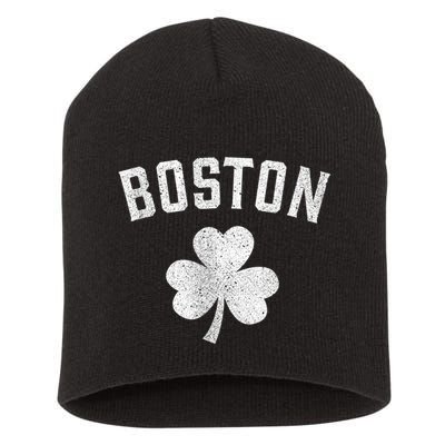 Boston Irish Shamrock St. Patrick's Day Short Acrylic Beanie
