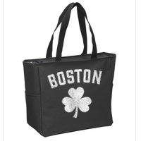Boston Irish Shamrock St. Patrick's Day Zip Tote Bag