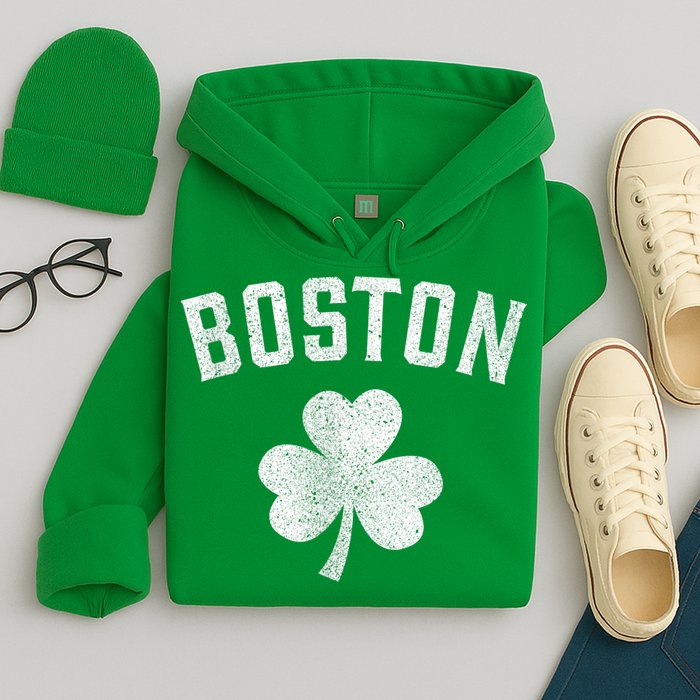 Boston Irish Shamrock St. Patrick's Day Hoodie