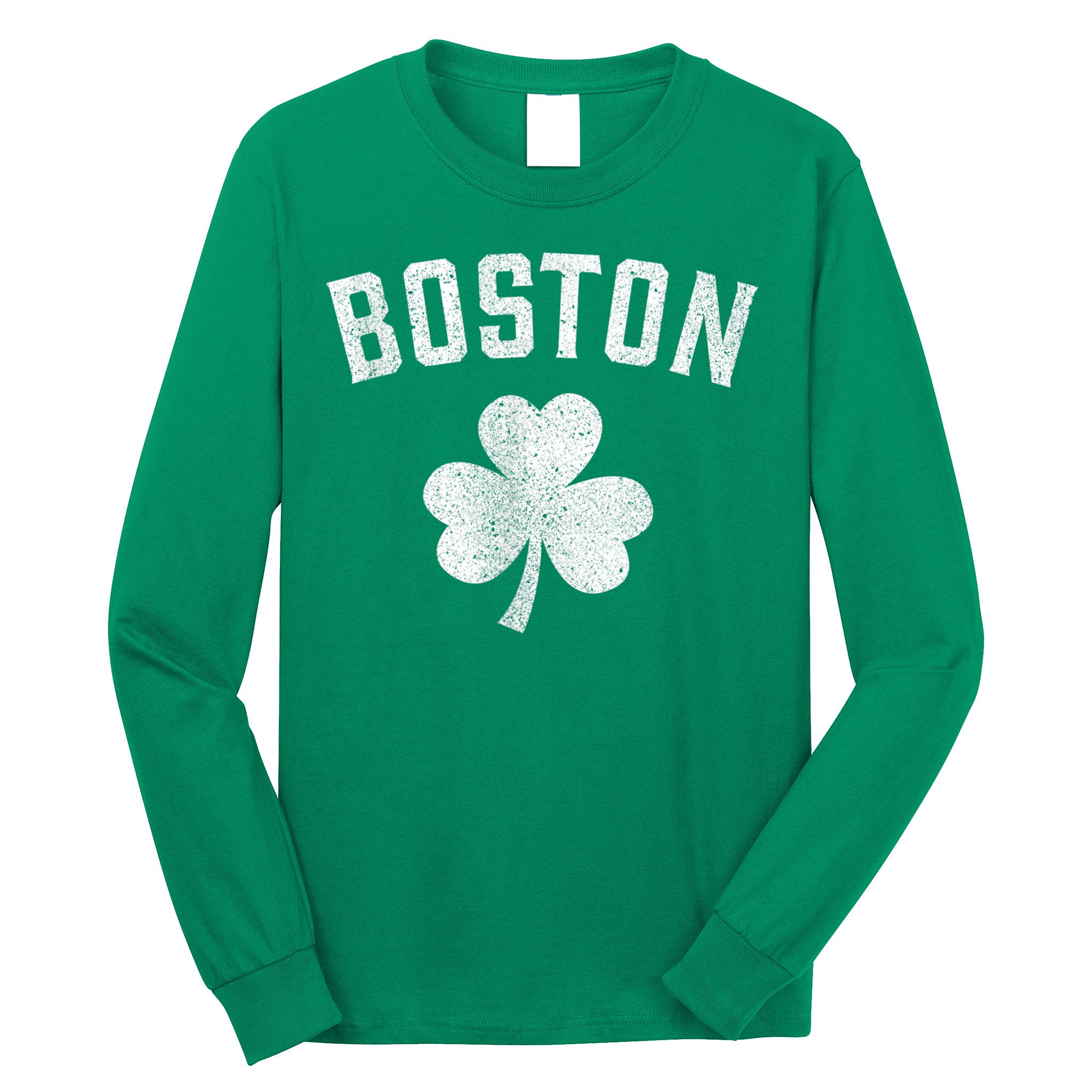 Boston Irish Shamrock St. Patrick's Day Long Sleeve Shirt
