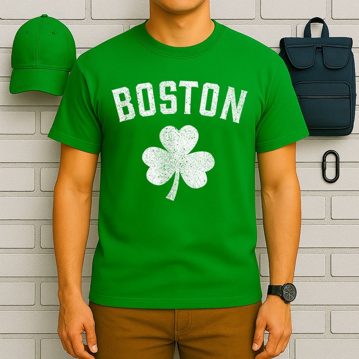 Boston Irish Shamrock St. Patrick's Day T-Shirt