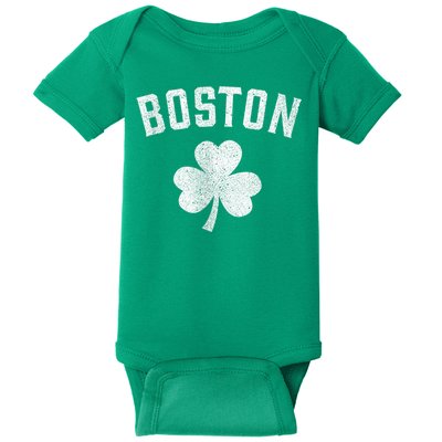 Boston Irish Shamrock St. Patrick's Day Baby Bodysuit