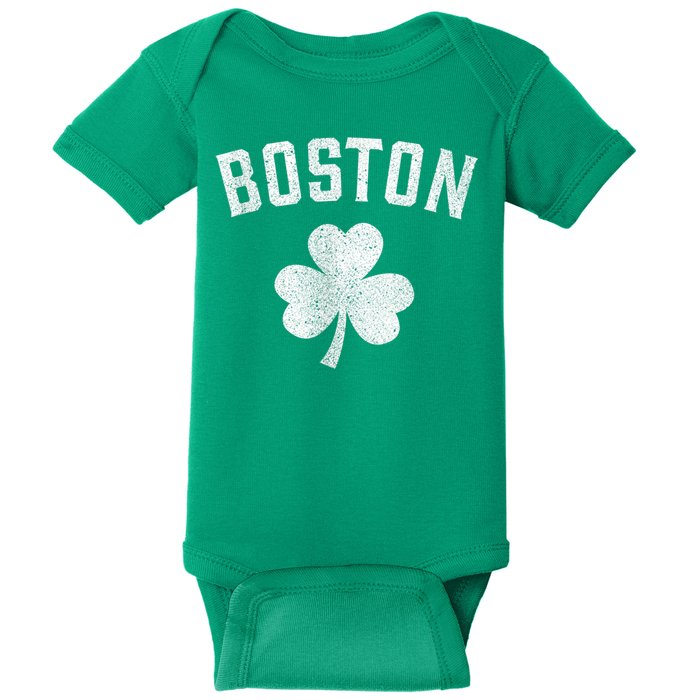 Boston Irish Shamrock St. Patrick's Day Baby Bodysuit