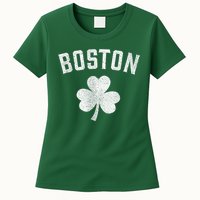 Boston Irish Shamrock St. Patrick's Day Womens T-Shirt
