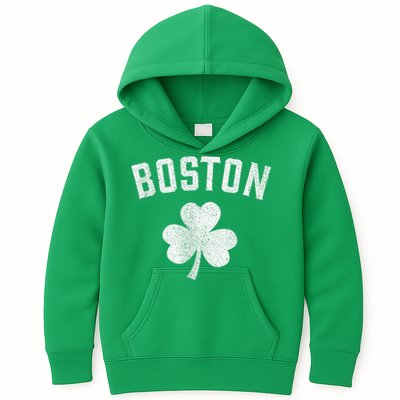 Boston Irish Shamrock St. Patrick's Day Kids Hoodie