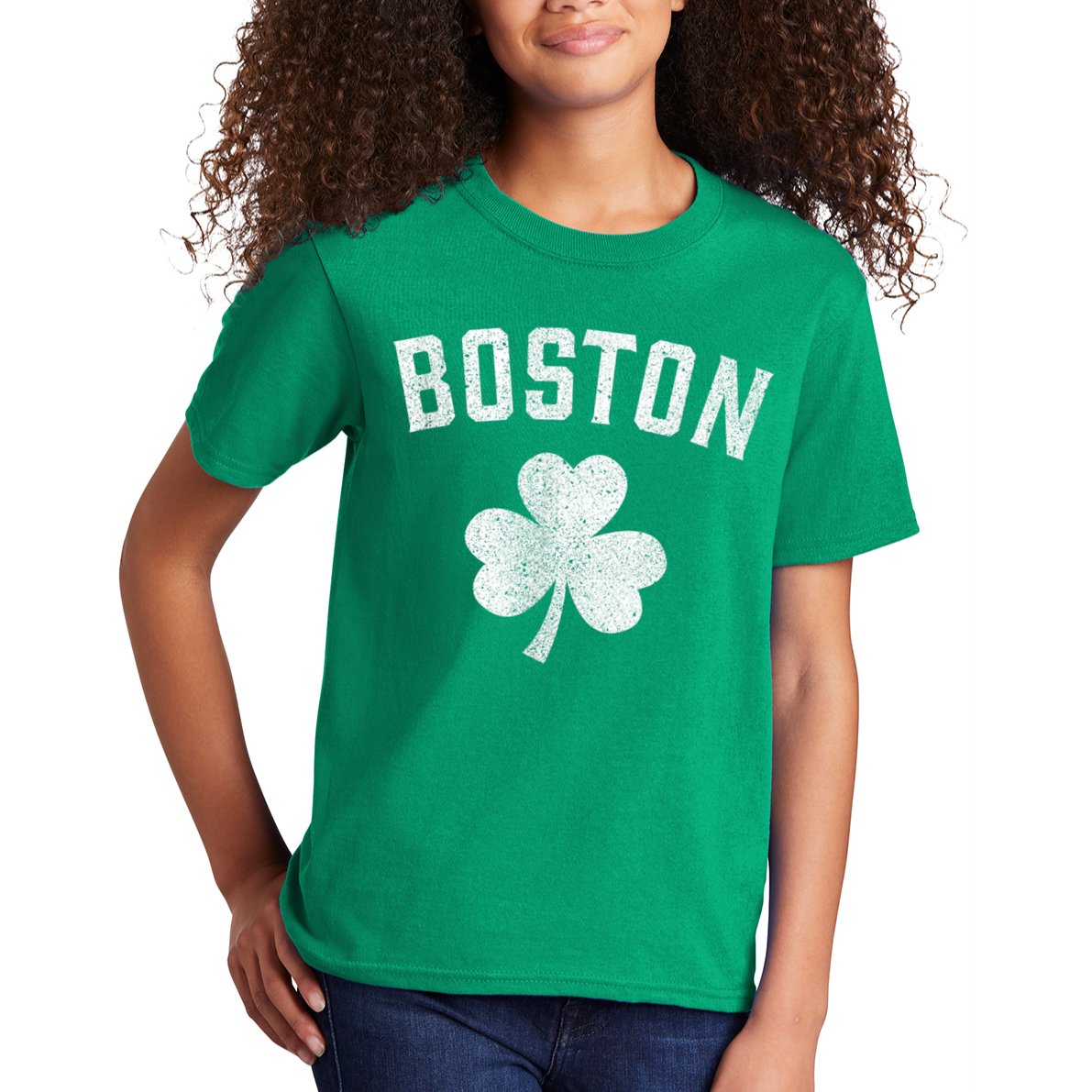 Boston Irish Shamrock St. Patrick's Day Kids T-Shirt