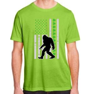 Bigfoot Irish St Patricks Day USA Flag Boy Sasquatch Adult ChromaSoft Performance T-Shirt