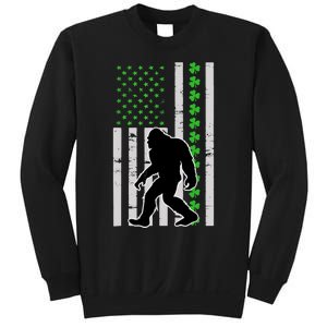 Bigfoot Irish St Patricks Day USA Flag Boy Sasquatch Sweatshirt