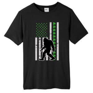 Bigfoot Irish St Patricks Day USA Flag Boy Sasquatch Tall Fusion ChromaSoft Performance T-Shirt