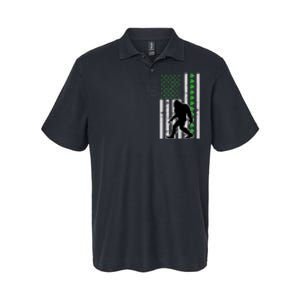 Bigfoot Irish St Patricks Day USA Flag Boy Sasquatch Softstyle Adult Sport Polo