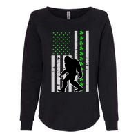 Bigfoot Irish St Patricks Day USA Flag Boy Sasquatch Womens California Wash Sweatshirt