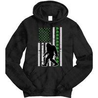 Bigfoot Irish St Patricks Day USA Flag Boy Sasquatch Tie Dye Hoodie