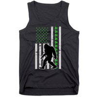 Bigfoot Irish St Patricks Day USA Flag Boy Sasquatch Tank Top