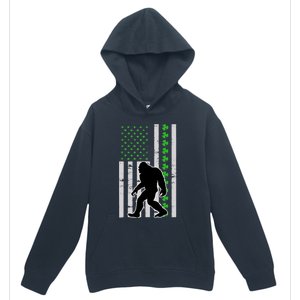 Bigfoot Irish St Patricks Day USA Flag Boy Sasquatch Urban Pullover Hoodie