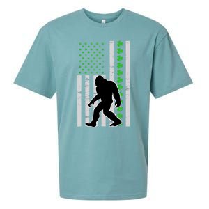 Bigfoot Irish St Patricks Day USA Flag Boy Sasquatch Sueded Cloud Jersey T-Shirt