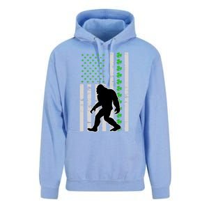 Bigfoot Irish St Patricks Day USA Flag Boy Sasquatch Unisex Surf Hoodie