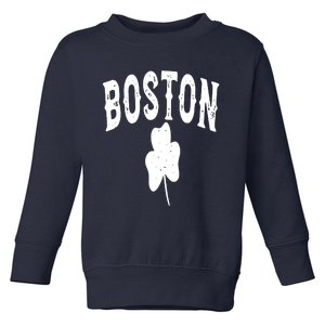 Boston Irish Shamrock St. Patrick's Day Toddler Sweatshirt