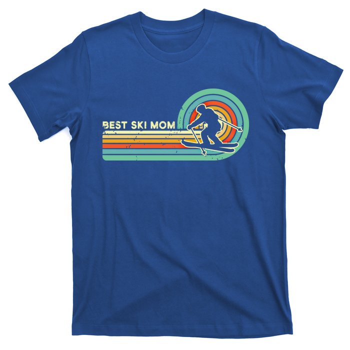 Best Ice Ski Mom Retro Mother Skiing Vintage Skier Mama Cool Gift T-Shirt