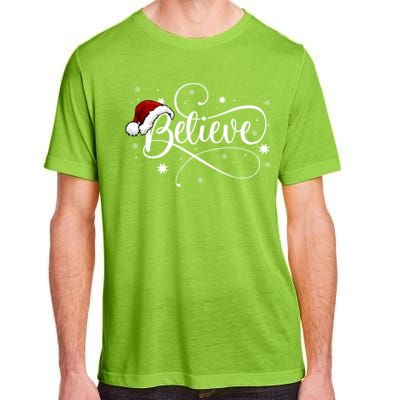 Believe In Santa Claus Funny Christmas Santa Xmas Gift Adult ChromaSoft Performance T-Shirt