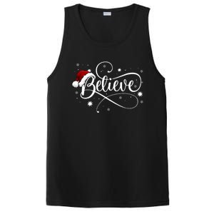 Believe In Santa Claus Funny Christmas Santa Xmas Gift PosiCharge Competitor Tank