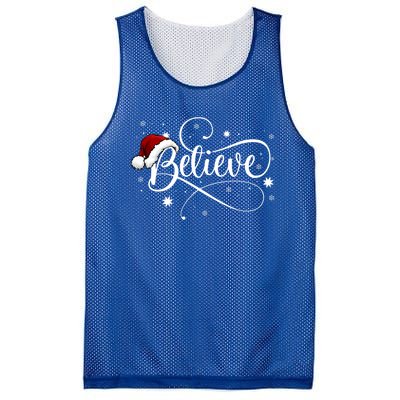 Believe In Santa Claus Funny Christmas Santa Xmas Gift Mesh Reversible Basketball Jersey Tank