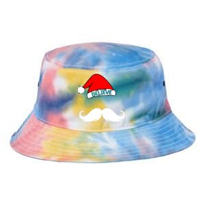 Believe In Santa Funny Mustache Tie Dye Newport Bucket Hat