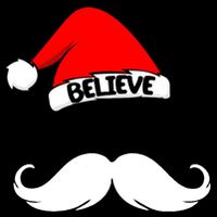 Believe In Santa Funny Mustache Tie-Dye T-Shirt