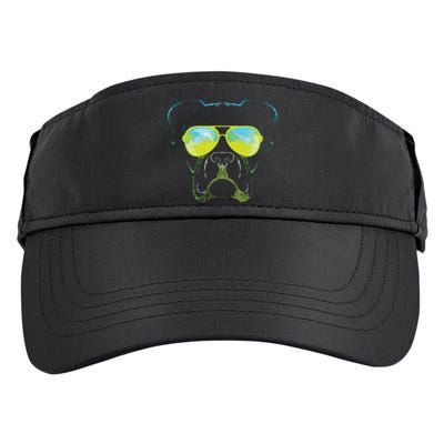 Boxer In Sunglasses Dog Gift Boxer Mom Boxer Dad Gift Adult Drive Performance Visor