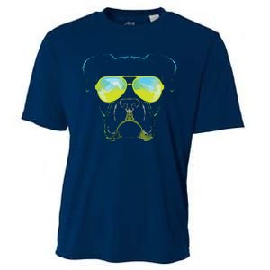 Boxer In Sunglasses Dog Gift Boxer Mom Boxer Dad Gift Cooling Performance Crew T-Shirt