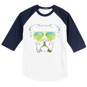 Boxer In Sunglasses Dog Gift Boxer Mom Boxer Dad Gift Baseball Sleeve Shirt