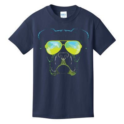 Boxer In Sunglasses Dog Gift Boxer Mom Boxer Dad Gift Kids T-Shirt