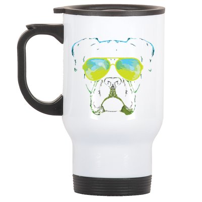 Boxer In Sunglasses Dog Gift Boxer Mom Boxer Dad Gift Stainless Steel Travel Mug