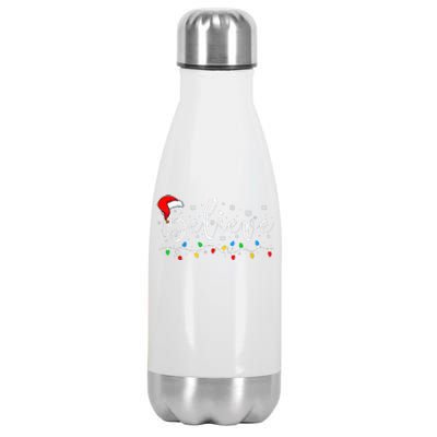 Believe In Santa Claus Believe Christmas Pajama Christmas Stainless Steel Insulated Water Bottle