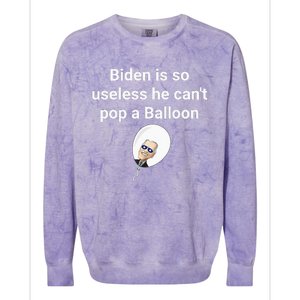 Biden is so useless he can't pop a balloon Chinese balloon Colorblast Crewneck Sweatshirt