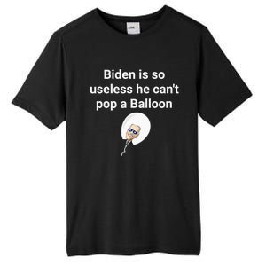 Biden is so useless he can't pop a balloon Chinese balloon Tall Fusion ChromaSoft Performance T-Shirt