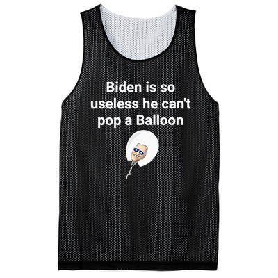 Biden is so useless he can't pop a balloon Chinese balloon Mesh Reversible Basketball Jersey Tank