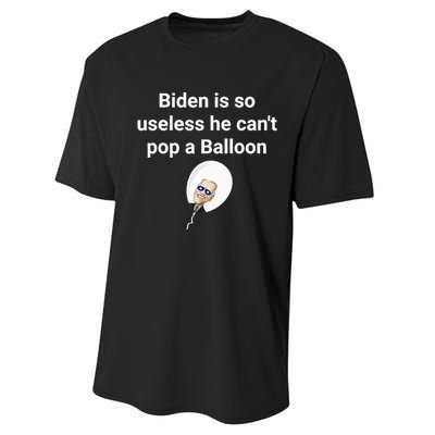 Biden is so useless he can't pop a balloon Chinese balloon Performance Sprint T-Shirt