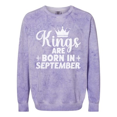 Born In September Funny September Month Gift Colorblast Crewneck Sweatshirt