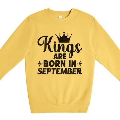 Born In September Funny September Month Gift Premium Crewneck Sweatshirt