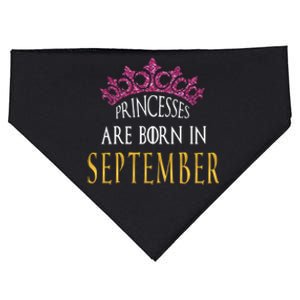 Born In September Princesses Are Born In September Birthday Cool Gift USA-Made Doggie Bandana