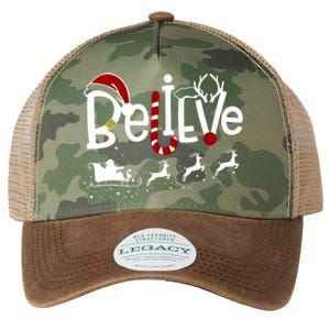 Believe In Santa Clause Christmas Legacy Tie Dye Trucker Hat