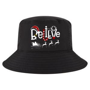 Believe In Santa Clause Christmas Cool Comfort Performance Bucket Hat