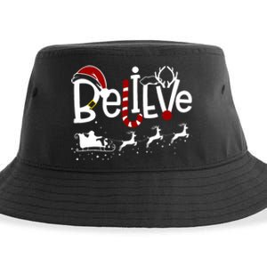 Believe In Santa Clause Christmas Sustainable Bucket Hat