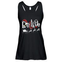 Believe In Santa Clause Christmas Ladies Essential Flowy Tank